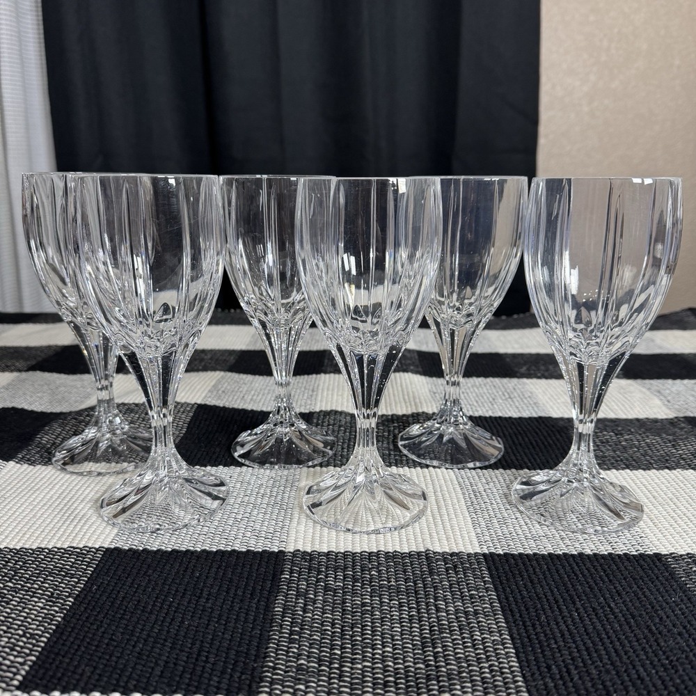 Beautiful Vtg Berkeley by Mikasa‎ Set of Four Crystal 7 1/4" Goblets 1989-2004